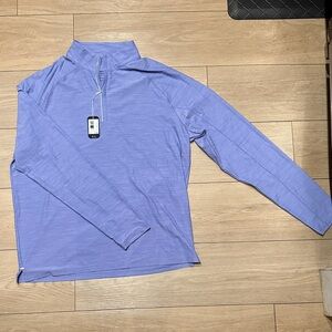 johnnie-O Light Blue Zip-Up Sweater